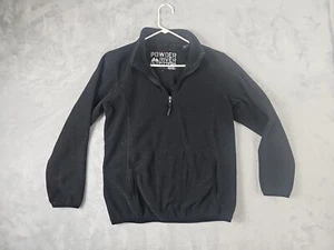 Powder River Outfitters Sweater Youth Kid Large Black 1/4 Zip Pullover PANHANDLE - Picture 1 of 6