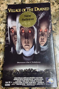 Village of the Dammed Horror Movie VHS Cassette Tape Rare Original Receipt - Picture 1 of 6