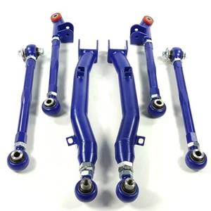 FOR Subaru WRX STI Front Rear Lateral Link+Trailing Arm Suspension GDA GDB Blue - Picture 1 of 4