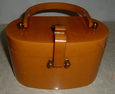 Antique 1930s Bakelite Butterscotch Purse! Gorgeous! - Image 1 of 4