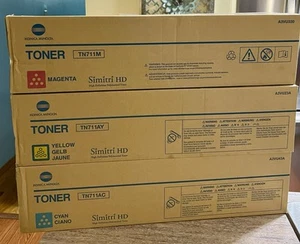 Konica Minolta TN711M, TN711AY & TN711AC Tonerkassette Set 3 Toner - Bild 1 von 5