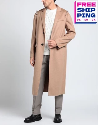 RRP€4420 VALENTINO Camel Hair & Wool Coat IT52 US42 XL Spike Studs Made in Italy - Image 1 of 4