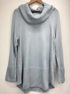 Calvin Klein size Large Women’s Blue Cowl Neck Pullover Sweater - Picture 1 of 7