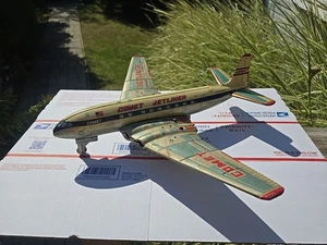 Vintage 1950er Yonezawa Japan Blechspielzeug Düsenflugzeug - De Havilland Comet Jetliner - Bild 1 von 24
