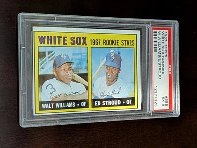 1967 Topps Baseball 598 White Sox Rookie Stars Williams/Stroud PSA 5 EX Foto 1 de 2