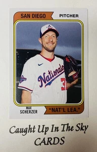 2020 Topps Archives Max Scherzer “San Diego Nat'l Lea.” Variation SP Nationals - Picture 1 of 2
