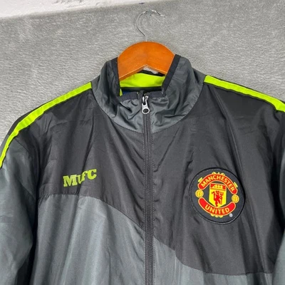 Manchester United Windbreaker Jacket Mens Medium Full Zip Retro Soccer Track - Image 1 of 4
