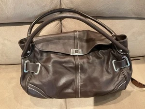 Francesco Biasia Italian Leather Hobo Satchel Handbag~ Brown~ Never Used! - Picture 1 of 19