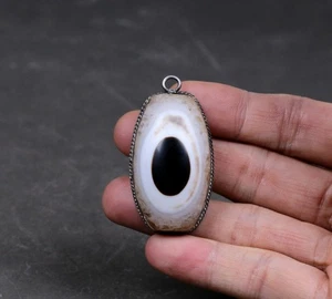 Tibet Himalayan Nepali Agate Lucky Bead Necklace pendant Amulet - Picture 1 of 10