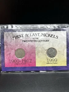 First & Last Nickels of The Twentieth Century Coin Set - Picture 1 of 2