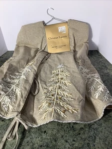 Christian Lacroix Gold Silber Perlen Weihnachtsbaum Rock 52" rund ~neu~ - Bild 1 von 6