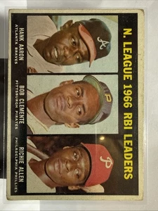 1967 Topps NL RBI Leaders - Aaron, Clemente, Allen - Karte # 242 LOW GRADE - Bild 1 von 2