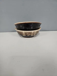 Vintage Pair Of Pfaltzgraff Brown Drip Glaze 6" Bowls - Picture 1 of 12