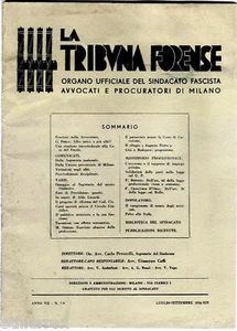 FASCISMO (MILANO) Avvocati e Procuratori 1936 - Imagen 1 de 1
