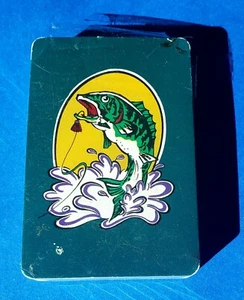 Bass Fish on Fish Line Green Backed Playing Cards ~ Semi Sealed Deck - Picture 1 of 4