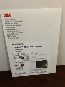 3M Bright Screen Privacy Filter for 13" Dell Multi-line Laptops 3:2 (BPNDE005) - Afbeelding 1 van 3