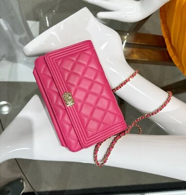 Bandolera Chanel Rosa Woc Piel de Cordero GHW Foto 1 de 4