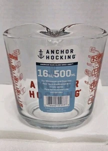 Anchor Hocking Clear Glass Measuring Cup Liquid 500ml / 16 oz. *MADE IN USA* New - Picture 1 of 8
