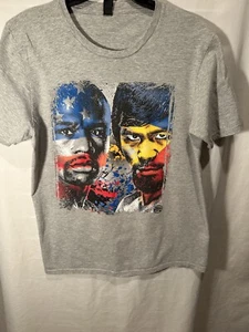 Mayweather Vs Pacquiao MGM Grand Las Vegas Fight Promo Tshirt Large Boxing EUC - Picture 1 of 7