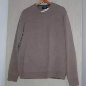 Hackett London Lana de Cordero Cuello Redondo Taupe Hombres Jersey Suéter Talla XL - Imagen 1 de 4