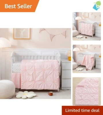 Juego de cama de microfibra suave para cuna - Incluye falda de cuna, manta y sábana Foto 1 de 4