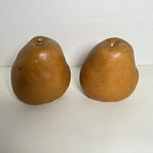Set of 2 Very Large Beefy Faux Fake Fruit Pears 7" tall - Picture 1 of 5