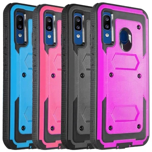 For Samsung A50 A20 A30 Case Hybrid Kickstand Belt Clip Built Screen Protector - Picture 1 of 26