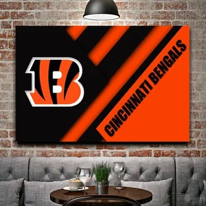 Cincinnati Bengals NFL Team Football Home Decor Art Print EXTRA LARGE 66"x44" - Picture 1 of 4