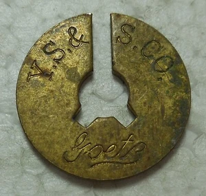 GOETZ YALE R-10 BRASS TELEPHONE TOKEN - Picture 1 of 2