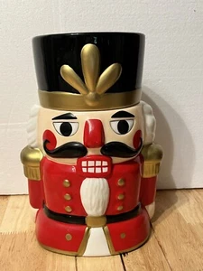 Nutcracker Cookie Jar W/Lid Ceramic Christmas Holiday Treats Kitchen Decoration - Picture 1 of 2