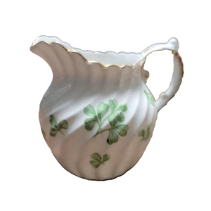 Vintage Aynsley Bone China Cream Pitcher Shamrock Pattern England - Picture 1 of 5