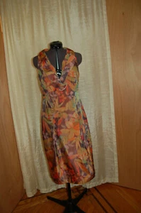 Moschino Cheap and Chic Dress Multicolor Ruffle Neck Made in Italy Womens 6 - Picture 1 of 8