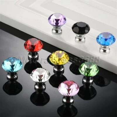 1/5 Stk Kristall Schubladenschrank Griff Möbel Stoßgriff Schrank Türgriff Knöpfe - Bild 1 von 4