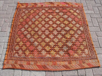 Alfombra Kilim pequeña naranja 3x5 alfombras turcas para salón Foto 1 de 4