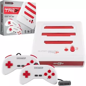 Retro-Bit Super RetroTrio+ Plus HD Console 720p for SNES/NES/Genesis Games - Picture 1 of 8