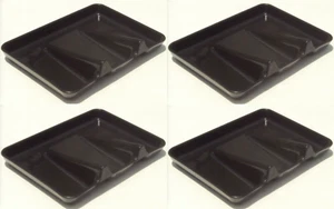 4 x Tupperware Slanted Soap / Sponge Holder Raised Slots to Drain moisture Black - Picture 1 of 1