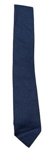 Boss Hugo Boss Blue Square Pattern Slim Silk Designer Men's Tie - Picture 1 of 9