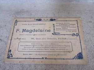 CATALOGUE Magdelaine graveur de la préfecture de la Seine et des Ministères-1907 - Picture 1 of 10