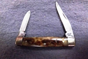 1979 1 Dot Case 2 Blade Appaloosa Pen Knife A62033 Bone Handled Pocket Knife - Picture 1 of 11