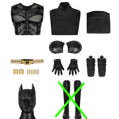 Batman Dark Knight Rises Cosplay Suit Costume With Breastplate Outfits Halloween - Image 1 of 4