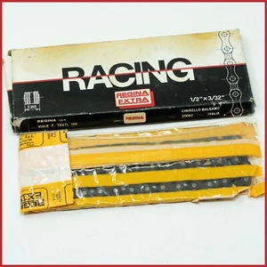 NUEVO DE LOTE ANTIGUO REGINA EXTRA RACING AÑOS 80 CADENA BICICLETA DE CARRETERA ANTIGUA 1/2X3/32 ITALIANA - Imagen 1 de 2