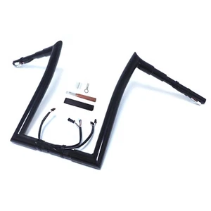 Manillar precableado negro 14"" 1,5"" 32 mm para deslizamiento de carretera 2016-2023 (esquina de pico) - Imagen 1 de 10