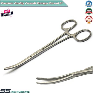 Carmalt Forceps Curved 8" Medical Hemostat Splinter Clamp Surgical Instruments - Picture 1 of 5