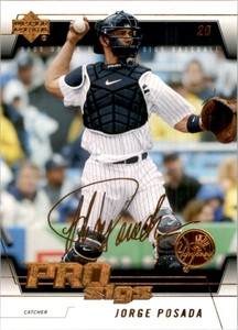 2005 Upper Deck Pro Sigs Baseball Card Jorge Posada New York Yankees #61 175762