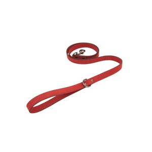 Gooby Small Dog Freedom ll Flat Leash Red Micro Suede 4ft Made in USA