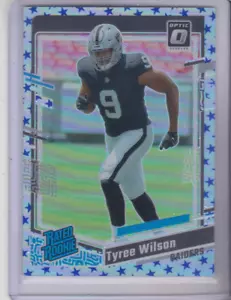 2023 Donruss Optic Tyree Wilson Rated Rookie Silver Prizm #262 Las Vegas Raiders - Picture 1 of 2