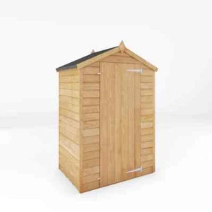 3x4 Wooden Overlap Garden Shed Windowless Apex Outdoor Storage - Picture 1 of 1