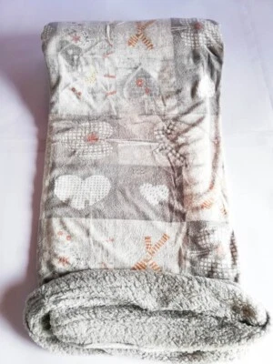 Plaid in pile agnellato caldissimo stampati matrimoniale 200x210 cm. B984 - Immagine 1 di 3