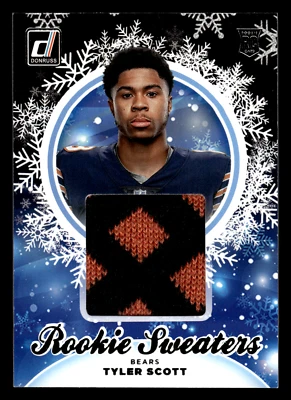 Tyler Scott #HS-TSC Holiday Sweater Patch 2023 Panini Donruss Football Bears - Image 1 of 2