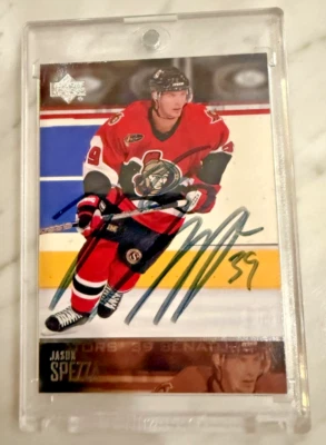 2003-04 Jason Spezza Upper Deck #445 Checklist - Hand Signed Autograph - Image 1 of 2